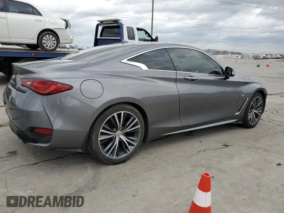 2017 Infiniti Q60 2.0t with VIN JN1CV7EL1HM320865, listed as a Copart auction lot 50822425 with 42,934 mi miles and Salvage Title. Bid and sale history available at DreamBid. Image 3.