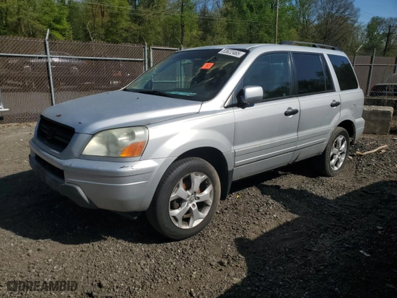 2003 Honda Pilot EX with VIN 2HKYF18633H602527, listed as a Copart auction lot 53622465 with 254,281 mi miles and Salvage Title. Bid and sale history available at carsss.com. Image 1.