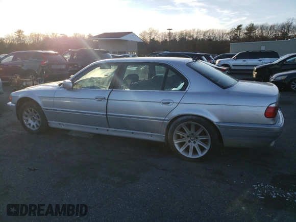 2000 BMW 7 Series 740iL with VIN WBAGH8346YDP07075, listed as a Copart auction lot 80297644 with 0 mi miles and Clean Title. Bid and sale history available at carsss.com. Image 2.