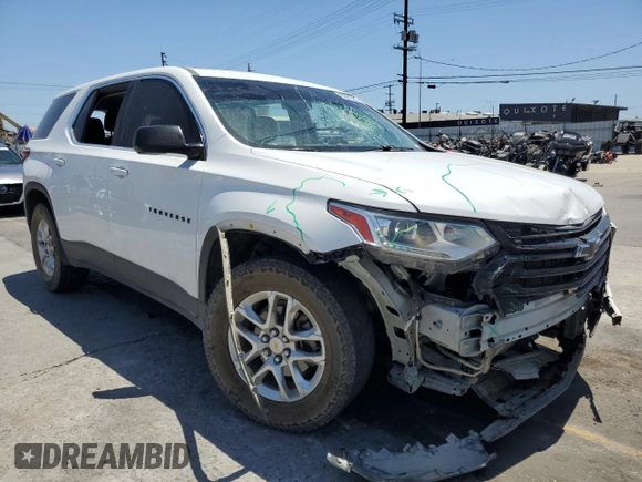 2020 Chevrolet Traverse LS with VIN 1GNERFKW5LJ279435, listed as a Copart auction lot 60901925 with 197,558 mi miles and Salvage title. Bid and sale history available at DreamBid. Image 4.