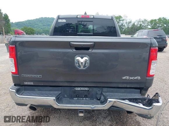 2021 Ram 1500 Big Horn with VIN 1C6SRFFT6MN646291, listed as a IAAI auction lot 42429243 with 74,364 mi miles and . Bid and sale history available at DreamBid. Image 17.