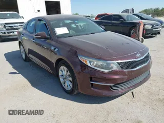 2017 Kia Optima LX with VIN 5XXGT4L33HG129749, listed as a IAAI auction lot 40360996 with 174,803 mi miles. Bid and sale history available at carsss.com. Image 1.