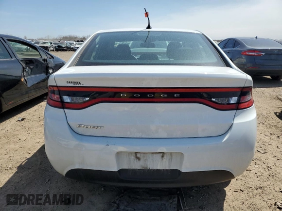 2016 Dodge Dart SE with VIN 1C3CDFAAXGD533654, listed as a Copart auction lot 52884665 with 175,091 mi miles and Salvage Title. Bid and sale history available at carsss.com. Image 6.
