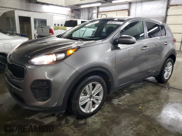 2018 Kia Sportage LX with VIN KNDPM3AC3J7472473, listed as a Copart auction lot 85034234 with 97,572 mi miles and Clean Title. Bid and sale history available at DreamBid. Image 1.