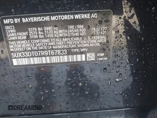 2024 BMW X4 xDrive30i с VIN 5UX33DT07R9T67833, выставлен на аукционе IAAI как лот 42574366 с пробегом Не указан миль и . История ставок и продаж доступна на DreamBid. Изображение 9.