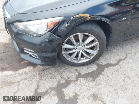 2016 Infiniti Q50 3.0t Premium with VIN JN1EV7AR7GM344539, listed as a IAAI auction lot 42040467 with 162,979 mi miles. Bid and sale history available at carsss.com. Image 17.