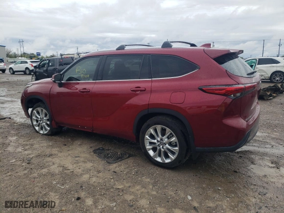 2023 Toyota Highlander L with VIN 5TDKDRAH8PS045684, listed as a Copart auction lot 51069795 with 8,138 mi miles and Salvage Title. Bid and sale history available at carsss.com. Image 2.