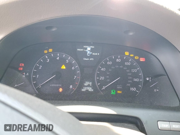 2007 Lexus LS 460 с VIN JTHBL46F275044449, выставлен на аукционе Copart как лот 59719565 с пробегом 127 836 миль миль и Списание • Salvage title. История ставок и продаж доступна на DreamBid. Изображение 9.