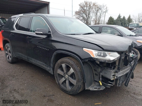2018 Chevrolet Traverse LT Leather with VIN 1GNERHKW5JJ188108, listed as a IAAI auction lot 40993338 with 108,816 mi miles. Bid and sale history available at carsss.com. Image 1.