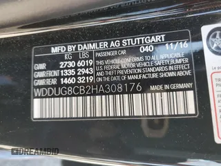 2017 Mercedes-Benz S 550 with VIN WDDUG8CB2HA308176, listed as a Copart auction lot 65225694 with Not Provided miles and Salvage Title. Bid and sale history available at carsss.com. Image 15.