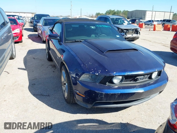 2011 Ford Mustang GT with VIN 1ZVBP8FF0B5137425, listed as a IAAI auction lot 41658857 with 123,072 mi miles and . Bid and sale history available at DreamBid. Image 1.