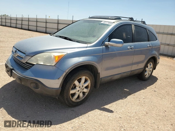 2007 Honda CR-V EX-L with VIN JHLRE38777C040907, listed as a Copart auction lot 55174645 with 217,318 mi miles and Clean Title. Bid and sale history available at carsss.com. Image 1.