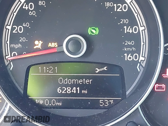 2017 Volkswagen Beetle 1.8T Fleet with VIN 3VWF17ATXHM630753, listed as a IAAI auction lot 41516106 with 62,841 mi miles. Bid and sale history available at carsss.com. Image 16.