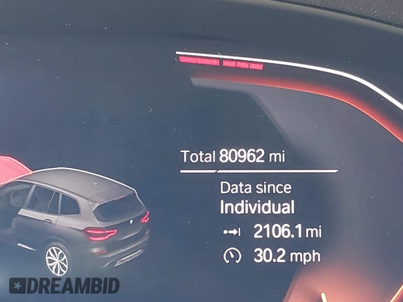 2020 BMW X3 sDrive30i with VIN 5UXTY3C07LLU71163, listed as a IAAI auction lot 41844358 with 80,962 mi miles and . Bid and sale history available at DreamBid. Image 15.