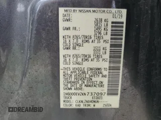 2019 Nissan Frontier SV with VIN 1N6DD0EV2KN737097, listed as a Copart auction lot 58438735 with 139,456 mi miles and Clean title. Bid and sale history available at DreamBid. Image 12.