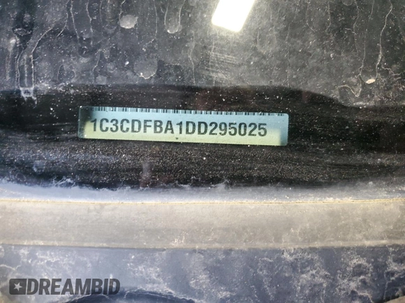 2013 Dodge Dart SXT with VIN 1C3CDFBA1DD295025, listed as a Copart auction lot 58530174 with 211,872 mi miles and Salvage Title. Bid and sale history available at carsss.com. Image 12.
