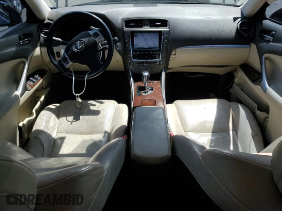 2012 Lexus IS 350 with VIN JTHBE5C28C5028963, listed as a Copart auction lot 62705175 with 153,578 mi miles and Salvage title. Bid and sale history available at DreamBid. Image 8.