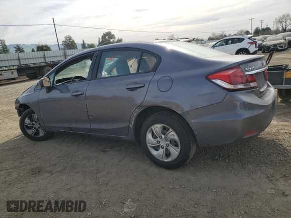2014 Honda Civic Sedan LX with VIN 19XFB2F52EE224467, listed as a Copart auction lot 47305665 with 179,164 mi miles and Salvage Title. Bid and sale history available at carsss.com. Image 2.