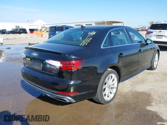 2019 Audi A4 Premium z VIN WAUDNAF40KA024392, wystawiony jako IAAI lot #41045566 z przebiegiem 56 419 mil mil oraz . Historia ofert i sprzedaży dostępna na DreamBid. Obrazek 4.