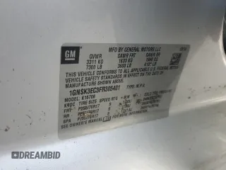 2015 Chevrolet Tahoe z VIN 1GNSK3EC3FR305401, wystawiony jako Copart lot #80819994 z przebiegiem Nie podano mil oraz Szkoda całkowita • Salvage title. Historia ofert i sprzedaży dostępna na DreamBid. Obrazek 14.
