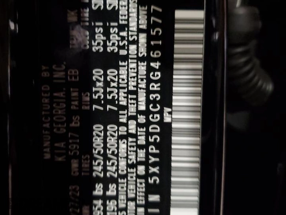 2024 Kia Telluride SX X-Line с VIN 5XYP5DGC3RG461577, выставлен на аукционе Copart как лот 60151515 с пробегом 6 609 миль миль и Списание • Salvage title. История ставок и продаж доступна на DreamBid. Изображение 13.