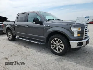 2015 Ford F-150 XL with VIN 1FTEW1CF7FKE55998, listed as a Copart auction lot 60543075 with 95,808 mi miles and Salvage title. Bid and sale history available at DreamBid. Image 4.