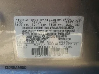 2014 Nissan Versa SV with VIN 3N1CN7AP5EL870097, listed as a Copart auction lot 50593715 with 161,632 mi miles and Salvage Title. Bid and sale history available at carsss.com. Image 13.
