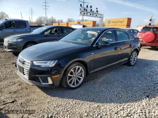2019 Audi A4 Premium Plus with VIN WAUENAF42KA073971, listed as a Copart auction lot 89149745 with 53863 miles and Salvage Title. Bid and sale history available at carsss.com. Image 1.