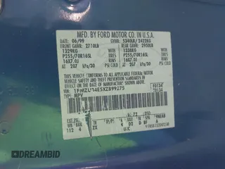 1999 Ford Explorer XLT z VIN 1FMZU34E5XZB99275, wystawiony jako IAAI lot #42293675 z przebiegiem 249 541 mil mil oraz . Historia ofert i sprzedaży dostępna na DreamBid. Obrazek 9.