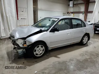 2002 Honda Civic LX with VIN 2HGES16552H543711, listed as a Copart auction lot 52592845 with 141,077 mi miles and Salvage Title. Bid and sale history available at carsss.com. Image 1.