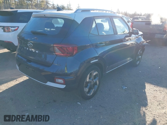 2022 Hyundai Venue Limited with VIN KMHRC8A36NU169697, listed as a IAAI auction lot 41279162 with 23,542 mi miles and . Bid and sale history available at DreamBid. Image 4.