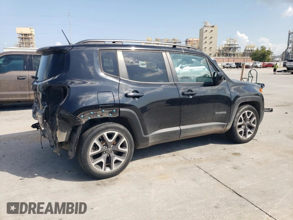 2017 Jeep Renegade Latitude with VIN ZACCJABB3HPG23892, listed as a Copart auction lot 63525885 with 57,251 mi miles and Salvage title. Bid and sale history available at DreamBid. Image 3.