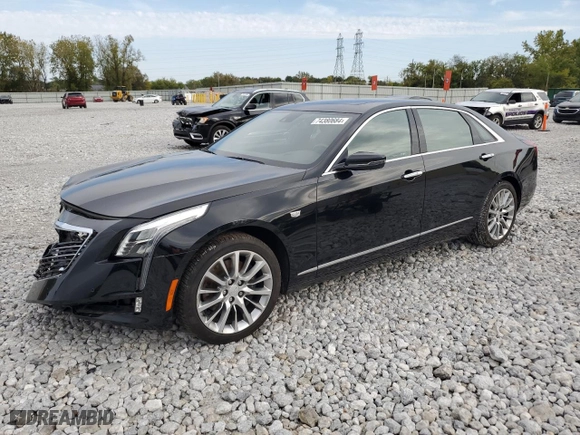 2017 Cadillac CT6 Luxury AWD with VIN 1G6KD5RS3HU163957, listed as a Copart auction lot 74380684 with 57,418 mi miles and Salvage Title. Bid and sale history available at carsss.com. Image 1.