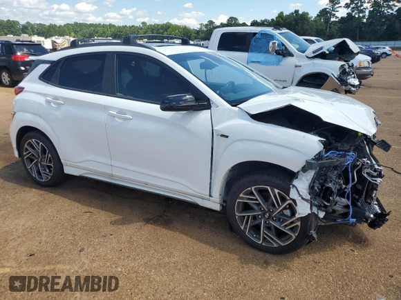 2023 Hyundai Kona N Line with VIN KM8K33A35PU025002, listed as a Copart auction lot 60696794 with 8,613 mi miles and Salvage Title. Bid and sale history available at carsss.com. Image 4.