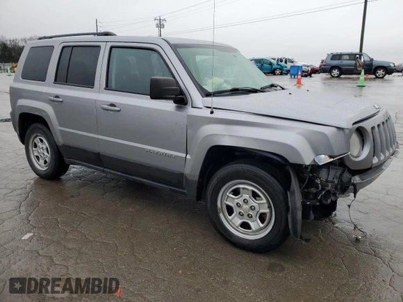 2017 Jeep Patriot Sport SE with VIN 1C4NJPBA4HD211370, listed as a Copart auction lot 45222815 with 50,931 mi miles and Salvage Title. Bid and sale history available at carsss.com. Image 4.