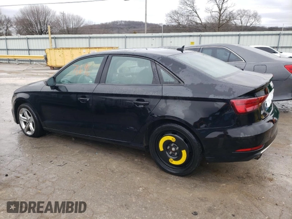 2017 Audi A3 Sedan Premium with VIN WAUB8GFF0H1010648, listed as a Copart auction lot 37906634 with 76,696 mi miles. Bid and sale history available at carsss.com. Image 2.
