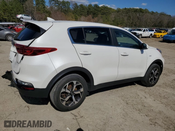 2022 Kia Sportage LX with VIN KNDPMCAC1N7022956, listed as a Copart auction lot 50293135 with 42,522 mi miles and Salvage Title. Bid and sale history available at carsss.com. Image 3.