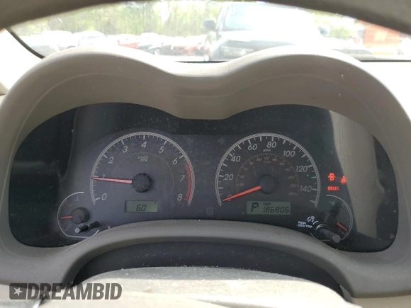 2009 Toyota Corolla with VIN 1NXBU40E49Z055200, listed as a Copart auction lot 52759435 with 186,806 mi miles and Salvage Title. Bid and sale history available at carsss.com. Image 9.