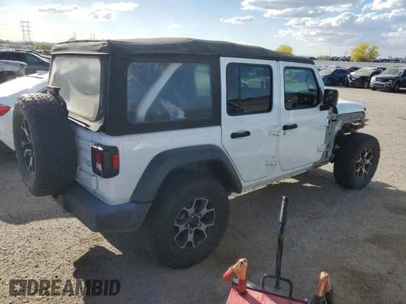 2018 Jeep Wrangler Unlimited Sport with VIN 1C4HJXDN0JW298109, listed as a Copart auction lot 52991795 with 94,445 mi miles and Salvage title. Bid and sale history available at DreamBid. Image 3.