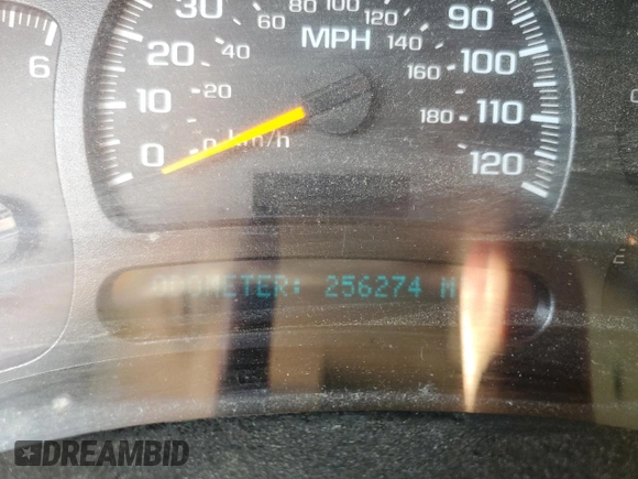2005 Chevrolet Tahoe LS with VIN 1GNEC13Z05J245242, listed as a Copart auction lot 72972184 with 256,274 mi miles and Salvage Title. Bid and sale history available at carsss.com. Image 9.