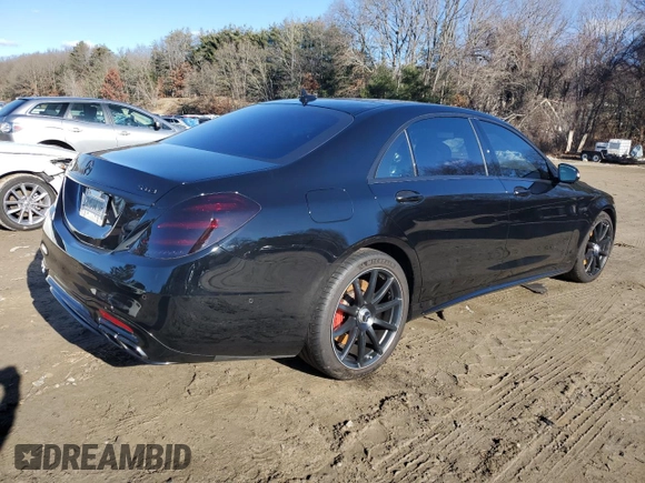 2019 Mercedes-Benz S-Class AMG S 63 with VIN WDDUG8JB3KA467976, listed as a Copart auction lot 37294144 with 26,309 mi miles. Bid and sale history available at carsss.com. Image 3.