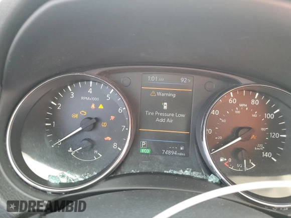 2020 Nissan Rogue S with VIN 5N1AT2MT7LC761506, listed as a Copart auction lot 60403615 with 74,894 mi miles and Non repairable. Bid and sale history available at DreamBid. Image 9.