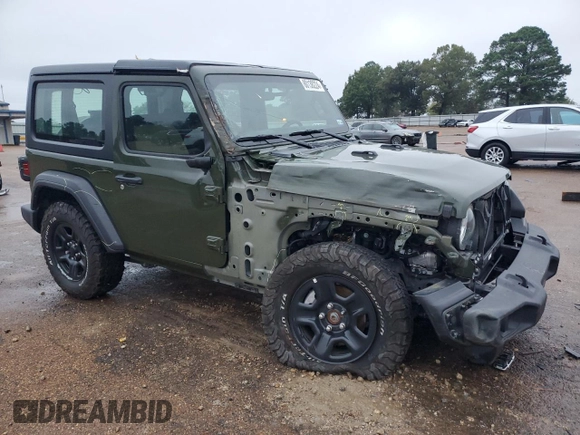 2021 Jeep Wrangler Sport with VIN 1C4GJXAGXMW701082, listed as a Copart auction lot 80138224 with 31,102 mi miles and Salvage Title. Bid and sale history available at DreamBid. Image 4.