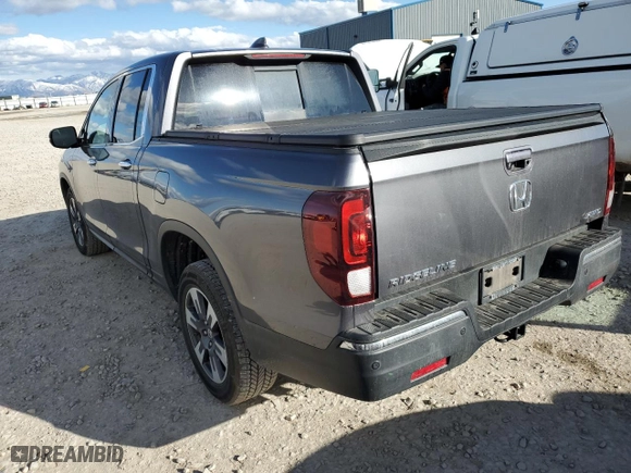2019 Honda Ridgeline RTL-E with VIN 5FPYK3F76KB004858, listed as a Copart auction lot 46831845 with 35,479 mi miles and Salvage Title. Bid and sale history available at carsss.com. Image 2.