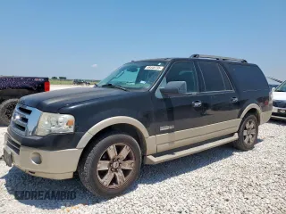 2007 Ford Expedition Max Eddie Bauer z VIN 1FMFK17567LA33083, wystawiony jako Copart lot #58448735 z przebiegiem 124 765 mil mil oraz Szkoda całkowita • Salvage title. Historia ofert i sprzedaży dostępna na DreamBid. Obrazek 1.