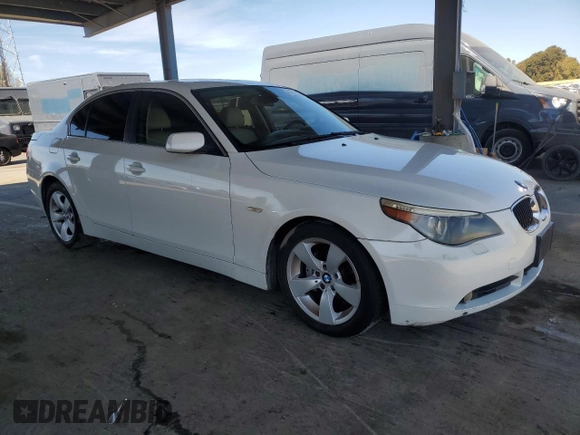 2007 BMW 5 Series 525i with VIN WBANE53597CW62340, listed as a Copart auction lot 49830815 with 188,016 mi miles and Clean Title. Bid and sale history available at carsss.com. Image 4.