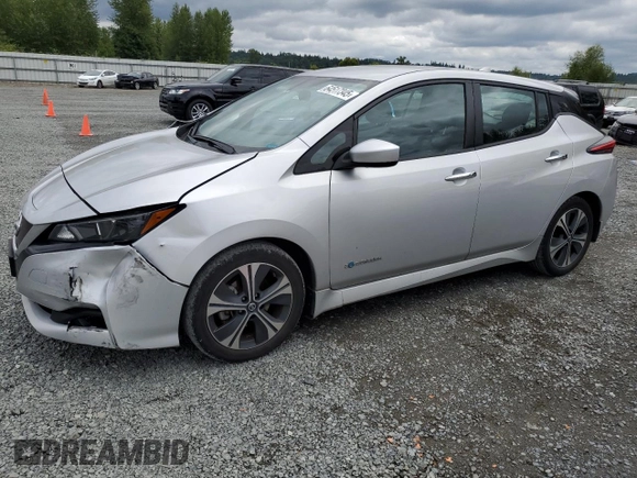 2019 Nissan LEAF SV with VIN 1N4AZ1CP0KC321892, listed as a Copart auction lot 64517345 with 36,840 mi miles and Salvage title. Bid and sale history available at DreamBid. Image 1.