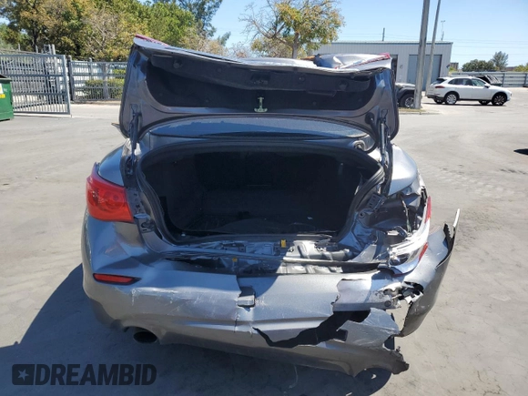 2017 Infiniti Q50 2.0t Premium with VIN JN1CV7AR2HM682617, listed as a Copart auction lot 49390875 with 152,586 mi miles and Salvage Title. Bid and sale history available at carsss.com. Image 6.
