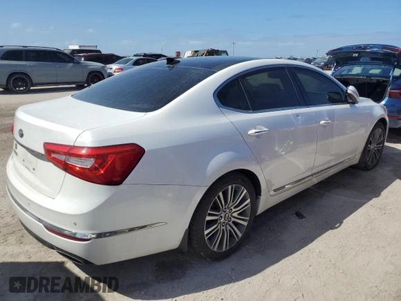 2014 Kia Cadenza Premium with VIN KNALN4D72E5167044, listed as a Copart auction lot 76995534 with 0 mi miles and Non Repairable. Bid and sale history available at carsss.com. Image 3.