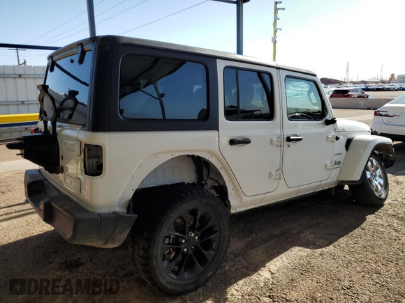 2023 Jeep Wrangler Sahara with VIN 1C4JJXP66PW642489, listed as a Copart auction lot 63671805 with Not provided miles and Clean title. Bid and sale history available at DreamBid. Image 3.